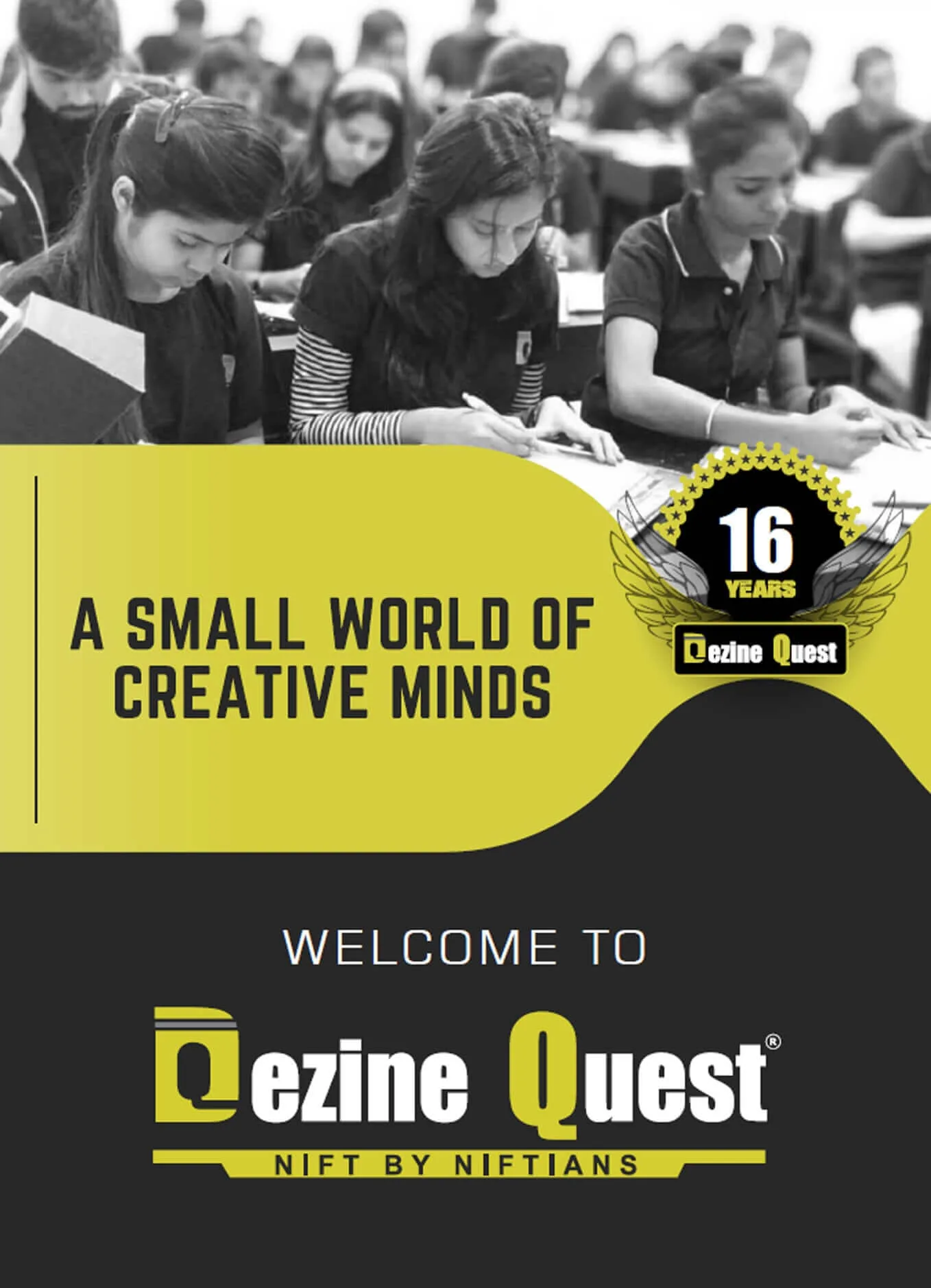 Dezine Quest students in NIFT coaching classroom